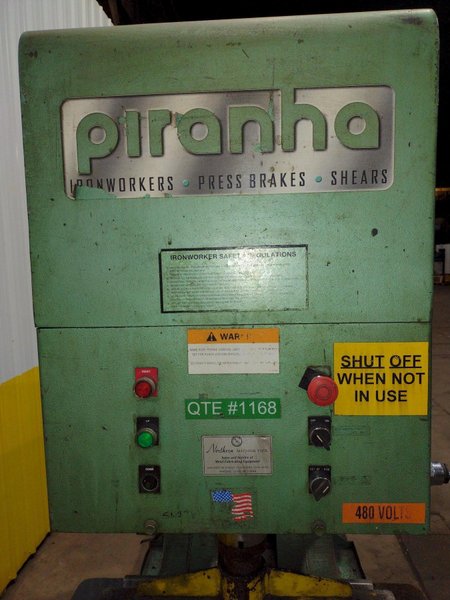 140 TON PIRANHA MODEL #PII HYDRAULIC IRONWORKER: STOCK 19838