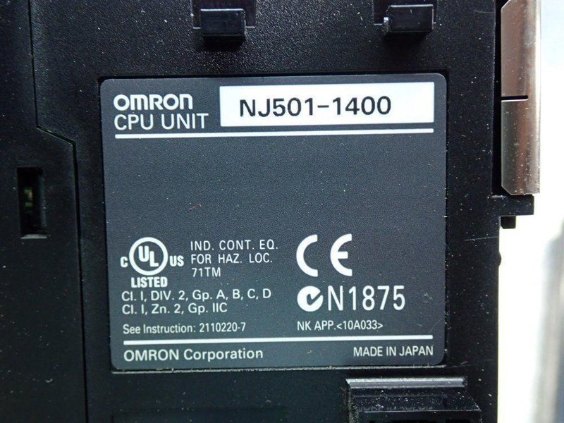 OMRON MACHINE CONTROLLER CPU UNIT  -  NJ301-1200