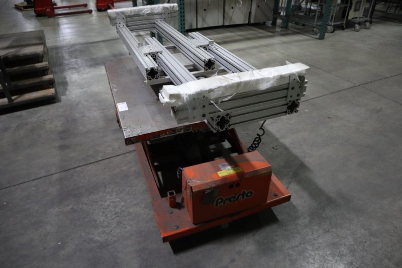 Presto Electric Lift Cart - Portable, 36&quot; x 48&quot; Platform, 1,500# Cap, 12 Volt Battery, Charger- Auction Item