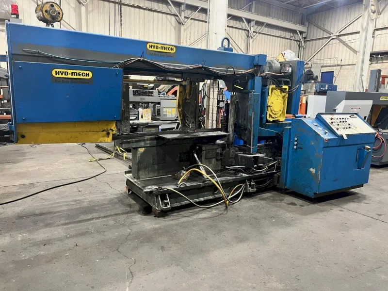 USED HYD-MECH MODEL S-35P SEMI-AUTOMATIC HORIZONTAL MITERING BANDSAW
