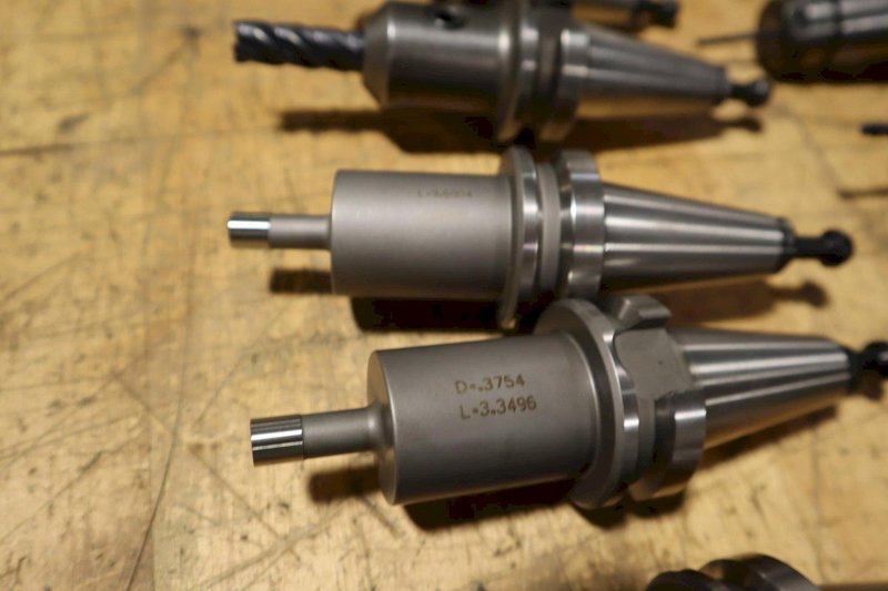 BT30 (14pcs) Tool Holders, (6) Nikken SK10 Collet Type with Extra Collets, (4) End Mill Holders, (4) .375 Pin Headed- Auction Item