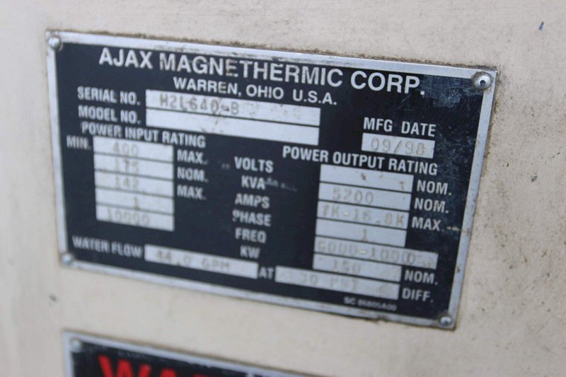 150 KW-10 KHZ DUAL HEAD AJAX INDUCTION SCANNER/HARDENER: STOCK #68790