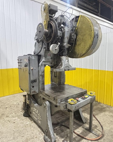 60 TON FEDERAL MODEL #55 OBI FLYWHEEL STAMPING PRESS 6&quot; STROKE: STOCK #23255