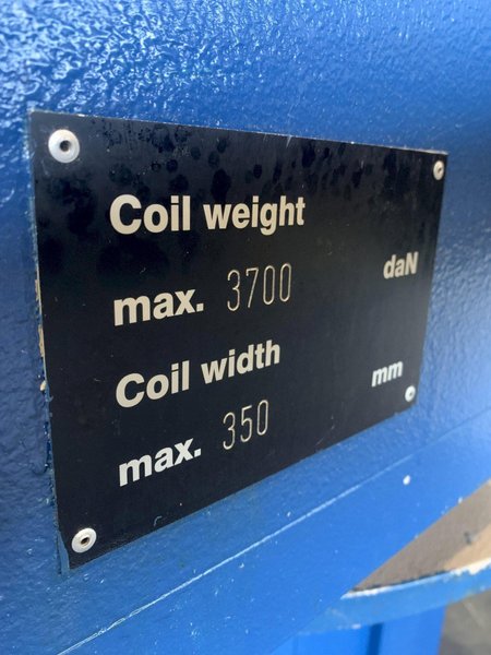 8,000 LB  X 12" ARKU AH3000/2/350/FU-4Q DOUBLE END POWERED COIL REEL/UNCOILER. STOCK # 0644723