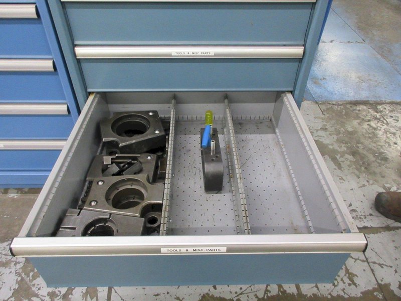 Lista Cabinet with 8 Drawers and Contents Wiedemann C3000 Turret Punch Strippers and Die Holders- Auction Item