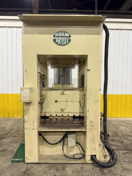 660 TON SUTHERLAND MODEL #HD1 HYDRAULIC 4 POST GUIDED RAM PRESS 15&quot; STROKE: YOBRO #24088