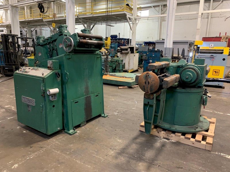 Minster Double End Coil Reel and Powered Straightener Combination 6,000 Lb x 20&quot; Wide