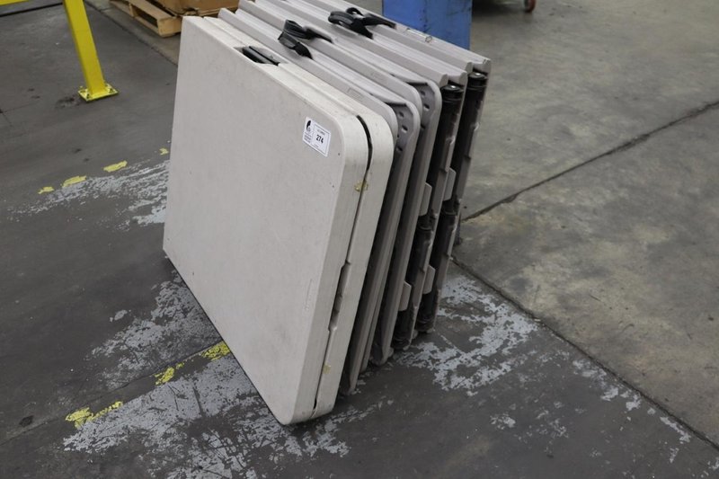 Plastic Folding Tables (5pcs)- Auction Item
