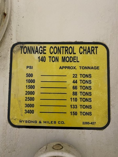 140 TON X 10'  WYSONG MODEL #THS140-120 "HIGH SPEED" HYDRAULIC PRESS BRAKE: STOCK #13915