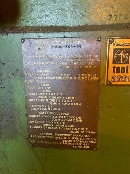 60 TON HILL ACME #4 IRON WORKER