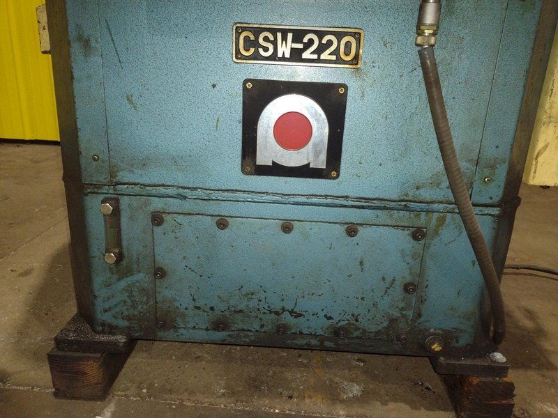 8&quot; X 8&quot; X 1/8&quot; AMADA MODEL #CSW-220 DUAL HEAD CORNER NOTCHER &amp; COPER: STOCK #10339