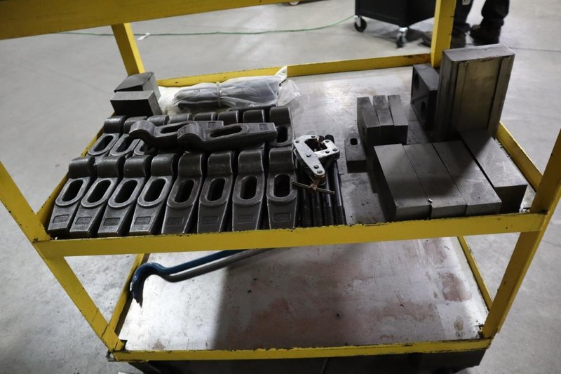 Die Clamping Hardware for PResses, Step Clamps on Steel Cart- Auction Item