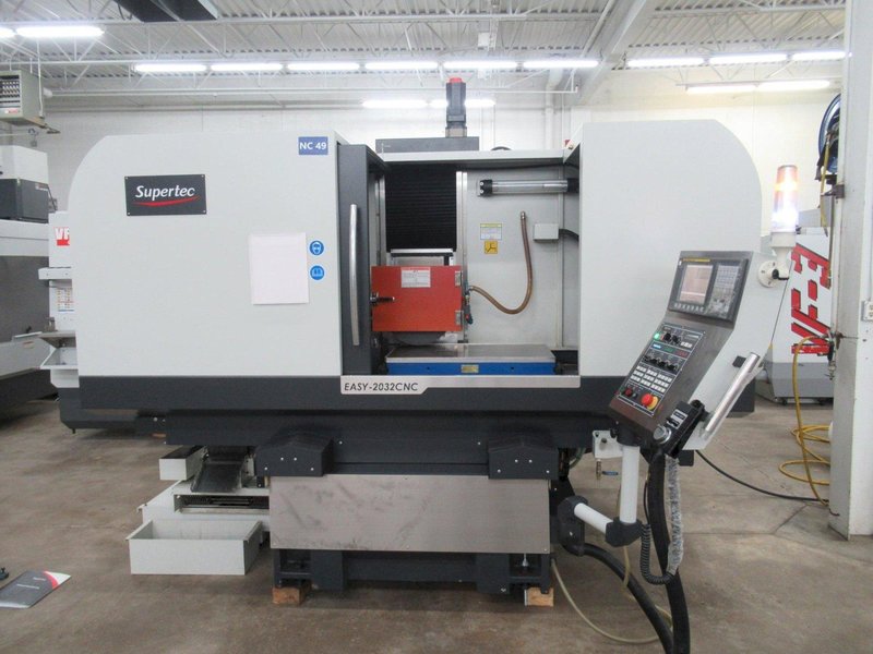 Supertec EASY-2032CNC CNC Surface Grinder w/Fanuc 0i-MF, 20"x32" Fine Pole Chuck, Full Enclosure, Coolant System w/Magnetic Separator &amp; Paper Filtration, Approx. 500 HOURS!