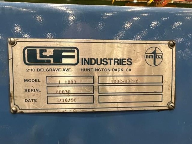 1000 Ton, L&amp;F STRETCH FORMING PRESS