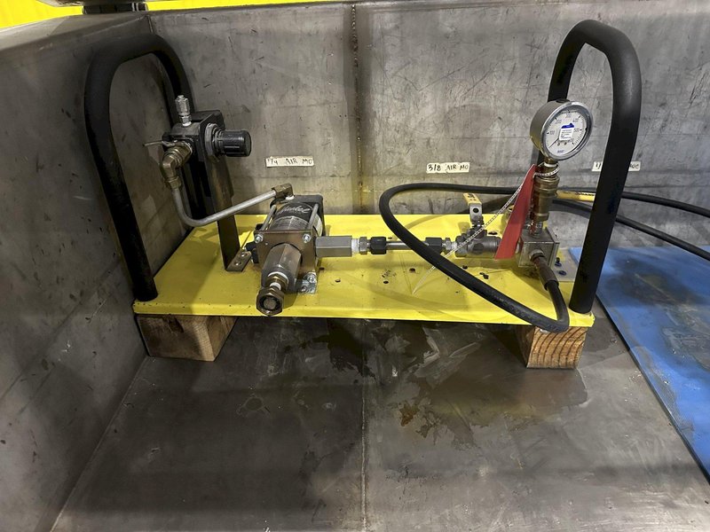 40,000 PSI ACL TECHNOLOGIES (AEROSPACE) MODEL #9882-0034 PRESSURE &amp; FLOW TEST BENCH MACHINE: STOCK #19827