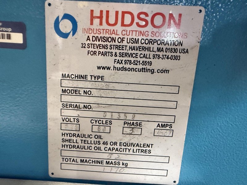 27 Ton Hudson Die Cutting Clicker Press