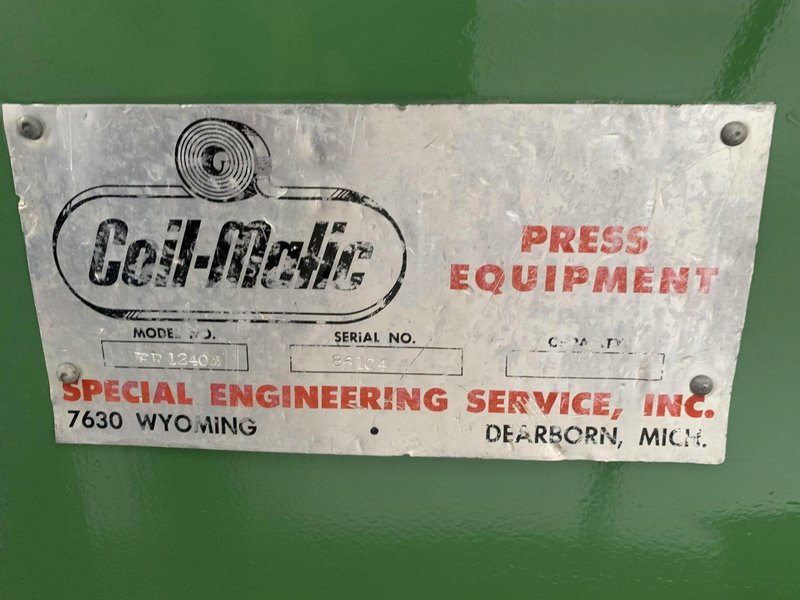 4,000 LB X 24" COILMATIC PR12404 UNCOILER. STOCK # 0686024