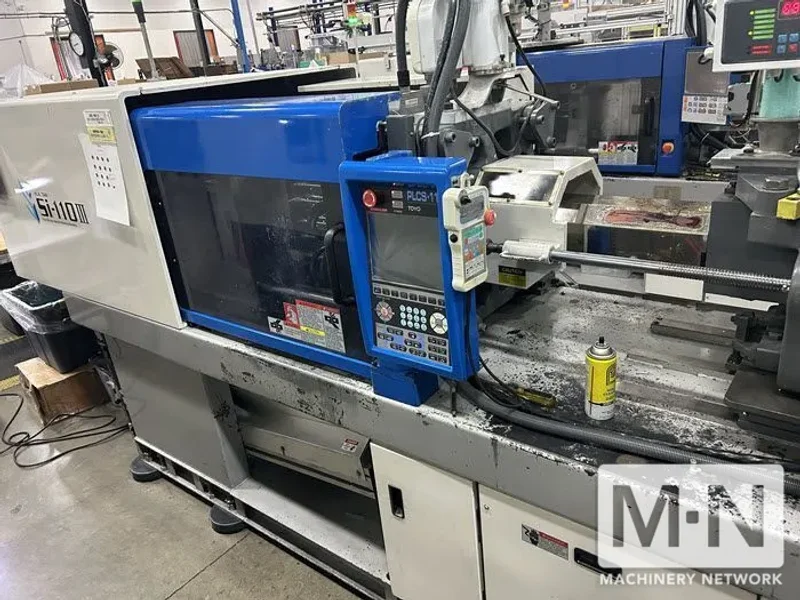 110 TON 3.8 OZ TOYO MODEL SI110III-E200U ELECTRTIC INJECTION MOLDING MACHINE MFG 2004