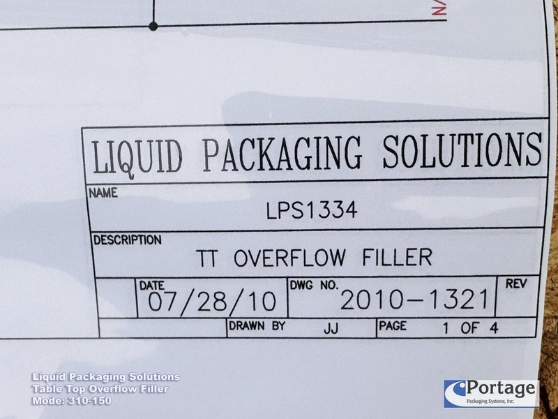 Liquid Packaging Solutions Model: 310-150  ||  Semi-Automatic Table Top Overflow Filler
