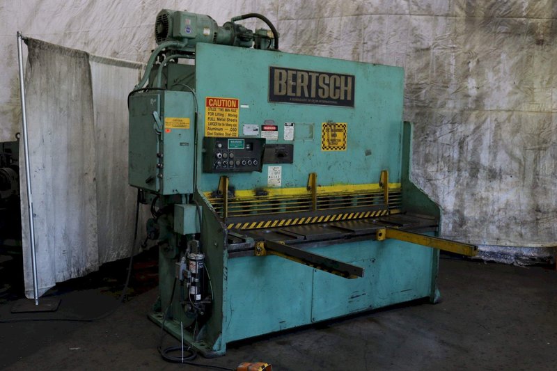 6' X 1/4' BERTSCH HYDRAULIC POWER SQUARING SHEAR: STOCK #73109