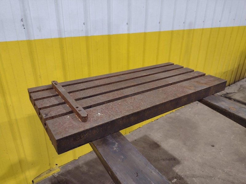 18" X 40" X 2.5" STEEL BOLSTER T-SLOT PLATE: YOBRO #25182