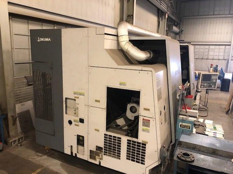 Okuma MacTurn 550W Multi-Axis CNC Lathe, 2008 – Chip Conveyor, Tooling Included