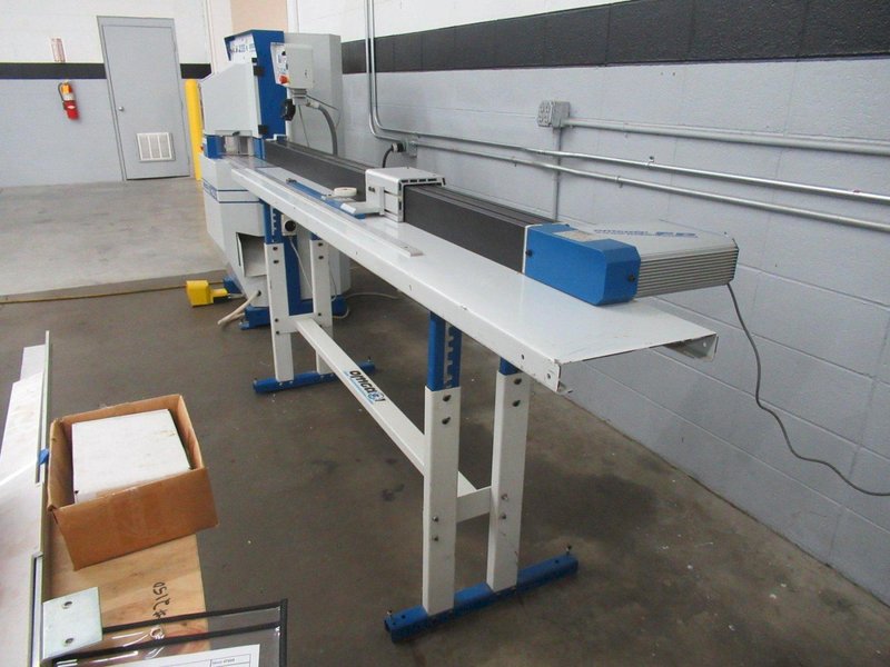 OMGA V235FNC Double Mitre Circular Saw, 90 Degree Fixed, FP2000 Programmable Work Stop, 350mm Blade