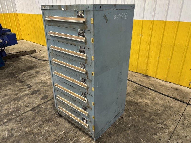 10 DRAWER STANLEY VIDMAR 28&quot; X 30&quot; X 59&quot; TOOL STORAGE CABINET: YOBRO #24026