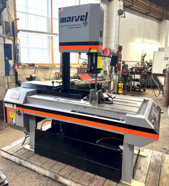 18" x 28" Marvel Series 8 Mark II Tilt Frame Vertical Band Saw , High Column, 1" Blade, 2 HP, To Be Reconditioned