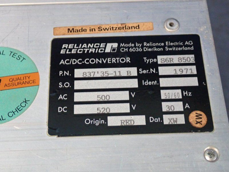 RELIANCE ELECTRIC 30 AMPS AC/DC CONVERTER   -  S6R 8503
