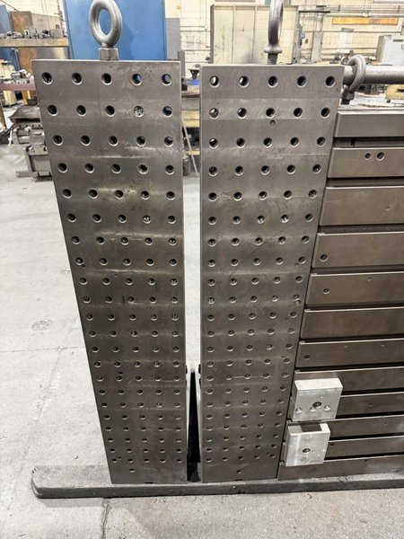 10" WIDE X 44" TALL X 22" DEEP DRILLED AND TAPPED ANGLE PLATE SET. STOCK # 0222726