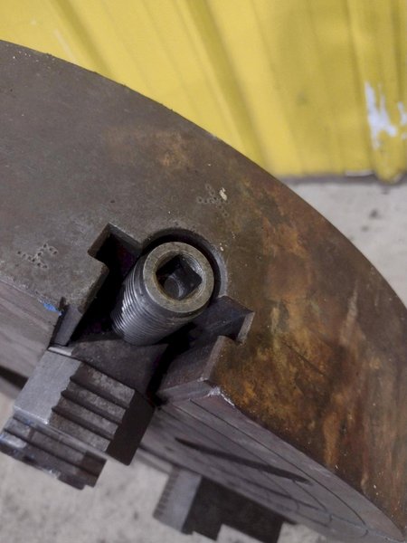 20" 4 JAW LATHE CHUCK WITH 5" HOLE &amp; D MOUNT BACK: YOBRO #25550