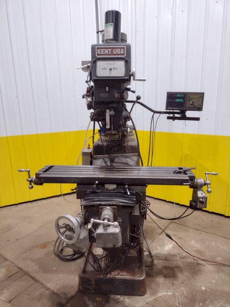 5 HP KENT MODEL #KTM-5VK RAM TYPE  KNEE MILL, 1992: STOCK #19923