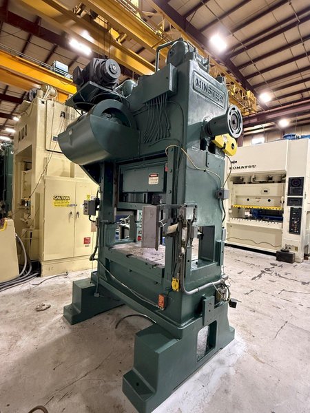 100 ton Minster Press Model P2-100-48 "Piece-Maker" High Speed Mechanical Metal Stamping Press For Sale, Recondition in Process!