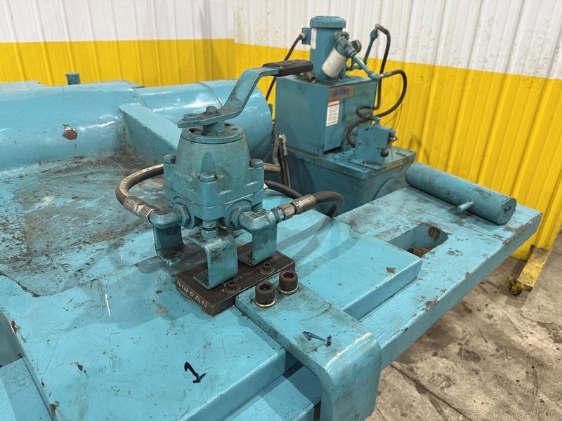 500 TON DRILL QUIP HORIZONTAL HYDRAULIC WHEEL PRESS WITH VICKERS HYDRAULIC UNIT: STOCK #23422