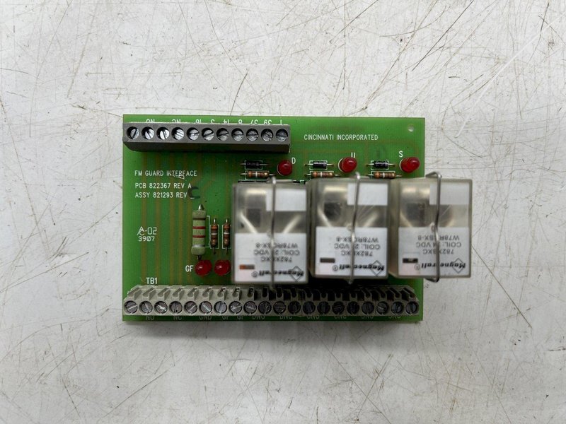 PCB 822367 REV A CINCINNATI INC - FM GUARD INTERFACE - ASSY 821293 REV C STOCK #16308