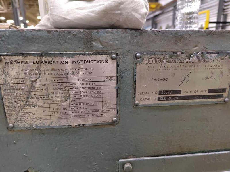 48" x 0.075" x 30,000# Cincinnati-Forte Cut To Length Line STOCK#3204