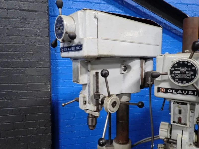 CLAUSING 14" 4 HEAD DRILL PRESS STATION  -  1666