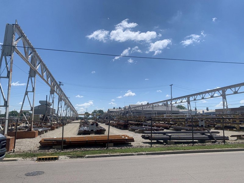 10 TON X 60' X 1000' P&amp;H OVERHEAD SELF STANDING YARD CRANE SYSTEM: STOCK #13150