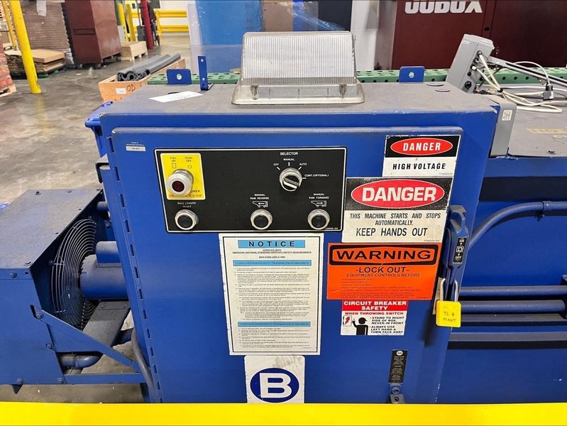 Balemaster 372‑A Horizontal Baler System with Twin City Trim Waste Fan Integration, Manual Tie, and Full Ducting Package