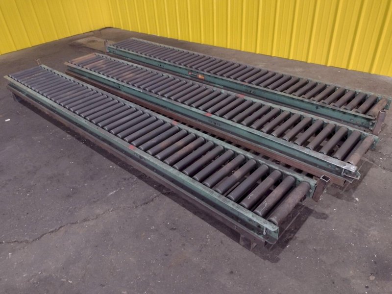 30&#039; (3 SECTIONS) X 18&quot; ROACH ROLLER CONVEYORS: STOCK #19099