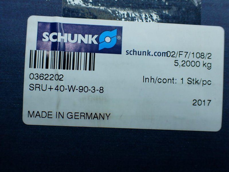 SCHUNK UNIVERSAL SWIVEL UNIT.  -  SRU+40-W-90-3-8