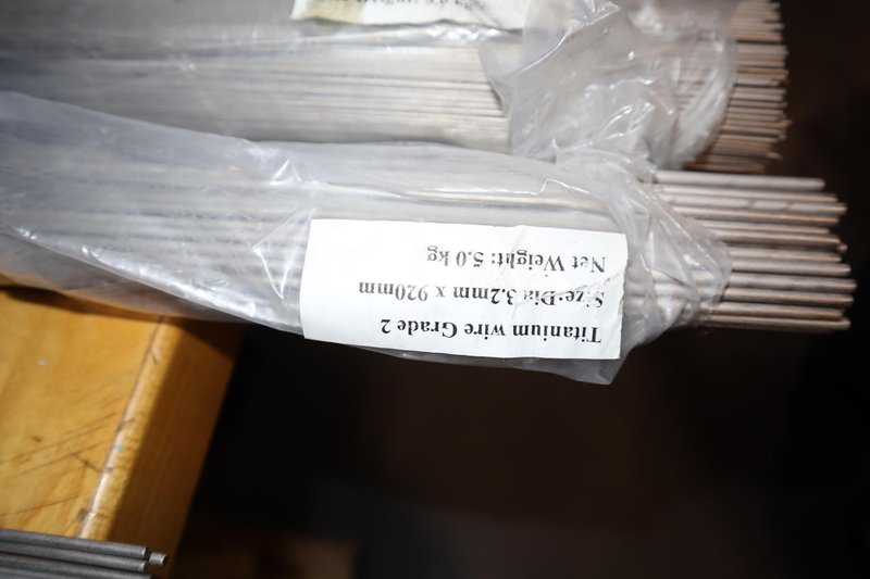 Titanium Wire Rod Material, 36&quot; and 18&quot; Lengths, 1.6mm, 3.2mm, 3/32 Diameters- Auction Item