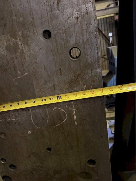 17" WIDE X 138" TALL DRILLED &amp; TAPPED ANGLE PLATE SET. STOCK #0548326