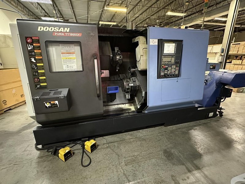 Doosan Puma TT-1800SY Multi-Axis CNC Lathe, 2014 – Parts Catcher, Tool Pre-setter