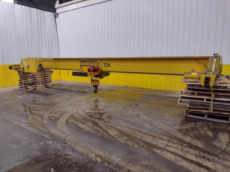 7.5 TON DESHAZO SINGLE GIRDER TOP RUNNING BRIDGE CRANE WITH STREET HOIST: YOBRO 24991