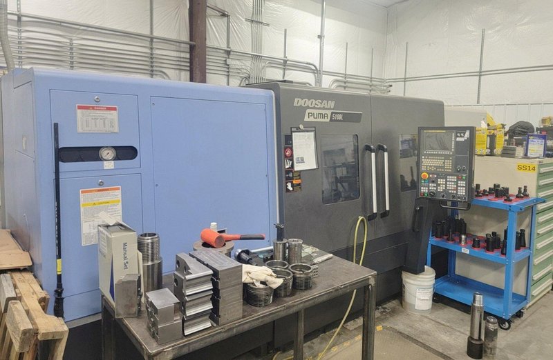 2018 Doosan Puma 5100LC Used CNC Lathe For Sale, Like New