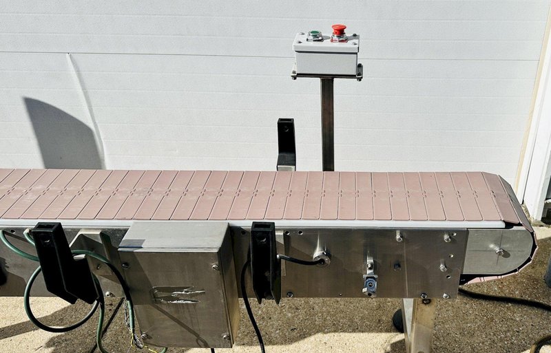 Stainless Steel  |  7.5” x 82” Flattop Belt Conveyor / Smooth Top Belt