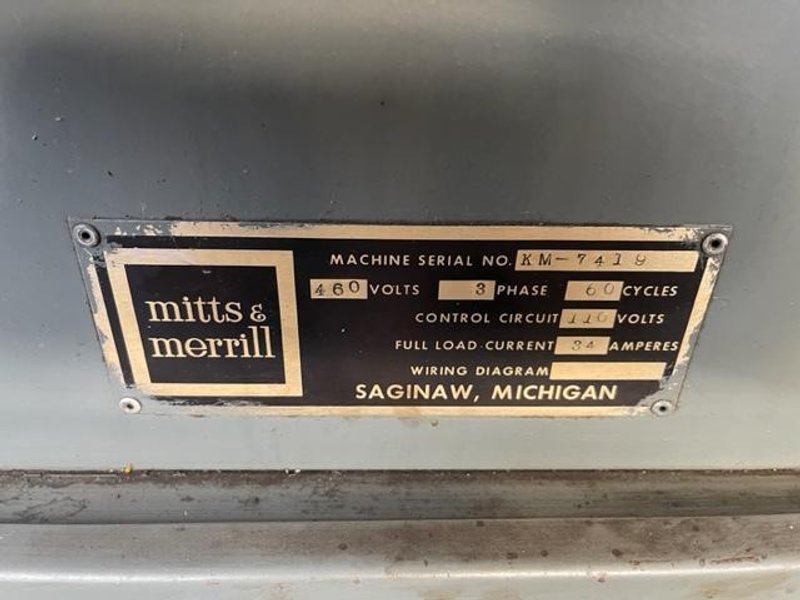 5&quot; X 60&quot; MITTS &amp; MERRILL MODEL #9B HYDRAULIC KEYSEATER: STOCK #76385