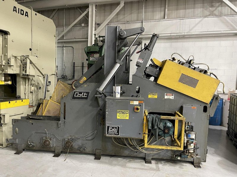 8,000 lbs. x 12&quot; Wide Colt Used Coil Cradle Straightener For Sale, Model# CSHCE-80-12